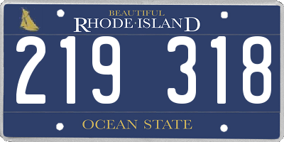 RI license plate 219318