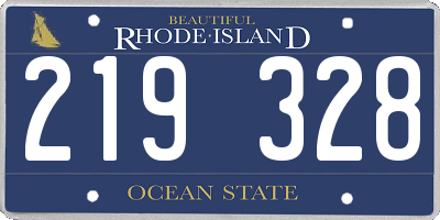 RI license plate 219328