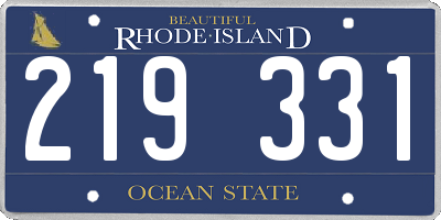 RI license plate 219331