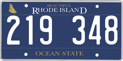 RI license plate 219348