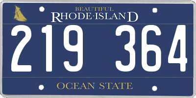 RI license plate 219364