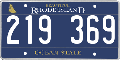 RI license plate 219369