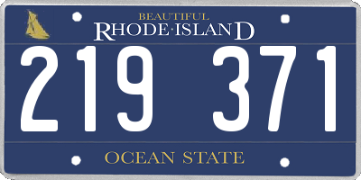 RI license plate 219371