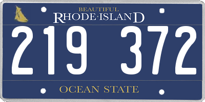 RI license plate 219372