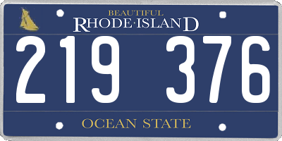 RI license plate 219376