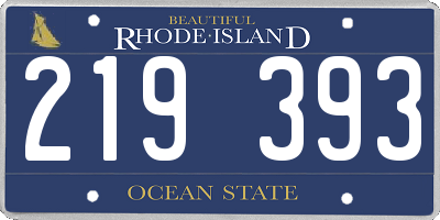 RI license plate 219393