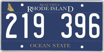 RI license plate 219396