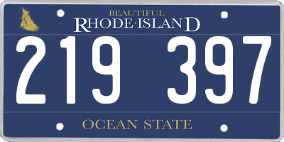 RI license plate 219397