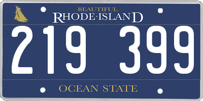 RI license plate 219399