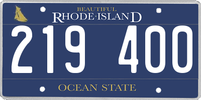 RI license plate 219400