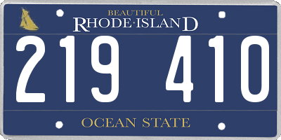 RI license plate 219410
