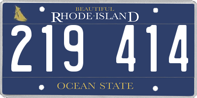RI license plate 219414