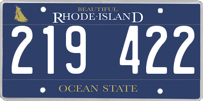 RI license plate 219422