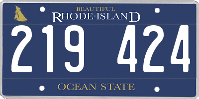 RI license plate 219424