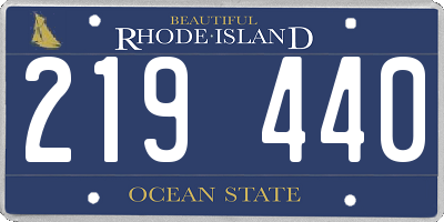 RI license plate 219440