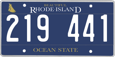 RI license plate 219441
