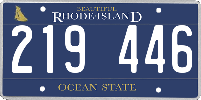 RI license plate 219446