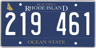 RI license plate 219461