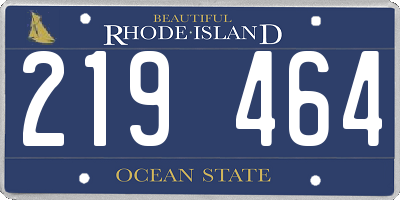 RI license plate 219464