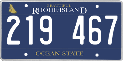 RI license plate 219467