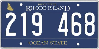 RI license plate 219468