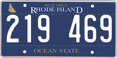 RI license plate 219469
