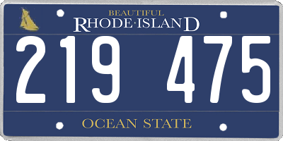 RI license plate 219475
