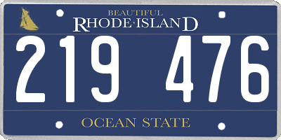 RI license plate 219476