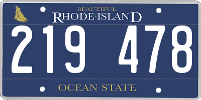 RI license plate 219478