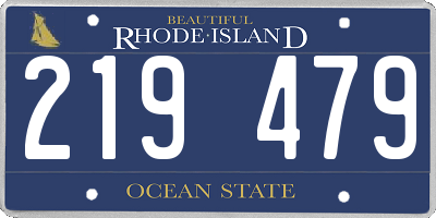 RI license plate 219479