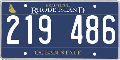 RI license plate 219486