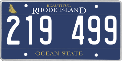 RI license plate 219499