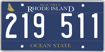 RI license plate 219511