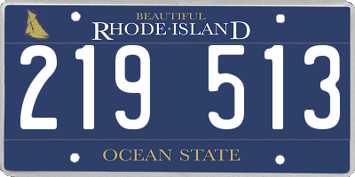 RI license plate 219513