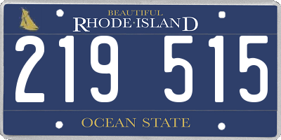 RI license plate 219515