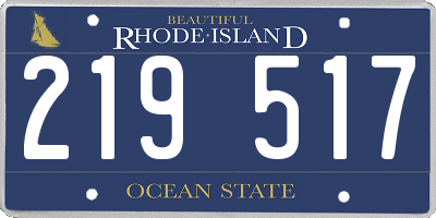 RI license plate 219517