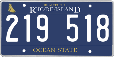RI license plate 219518