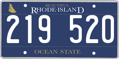 RI license plate 219520