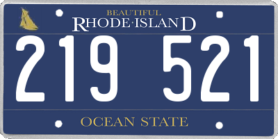 RI license plate 219521