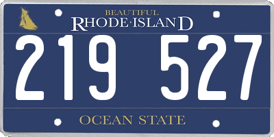 RI license plate 219527