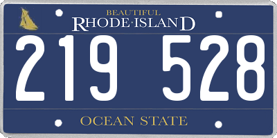 RI license plate 219528