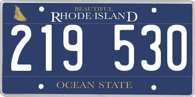 RI license plate 219530