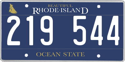 RI license plate 219544