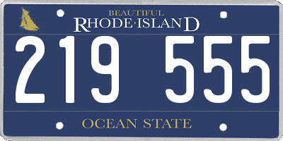 RI license plate 219555