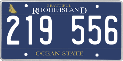 RI license plate 219556