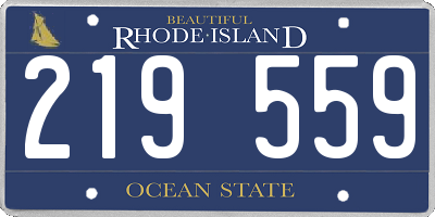 RI license plate 219559