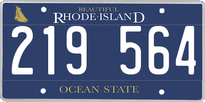 RI license plate 219564