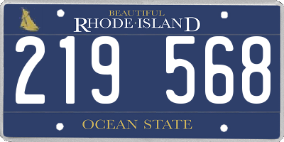 RI license plate 219568