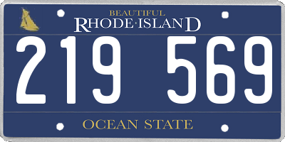 RI license plate 219569