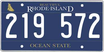 RI license plate 219572